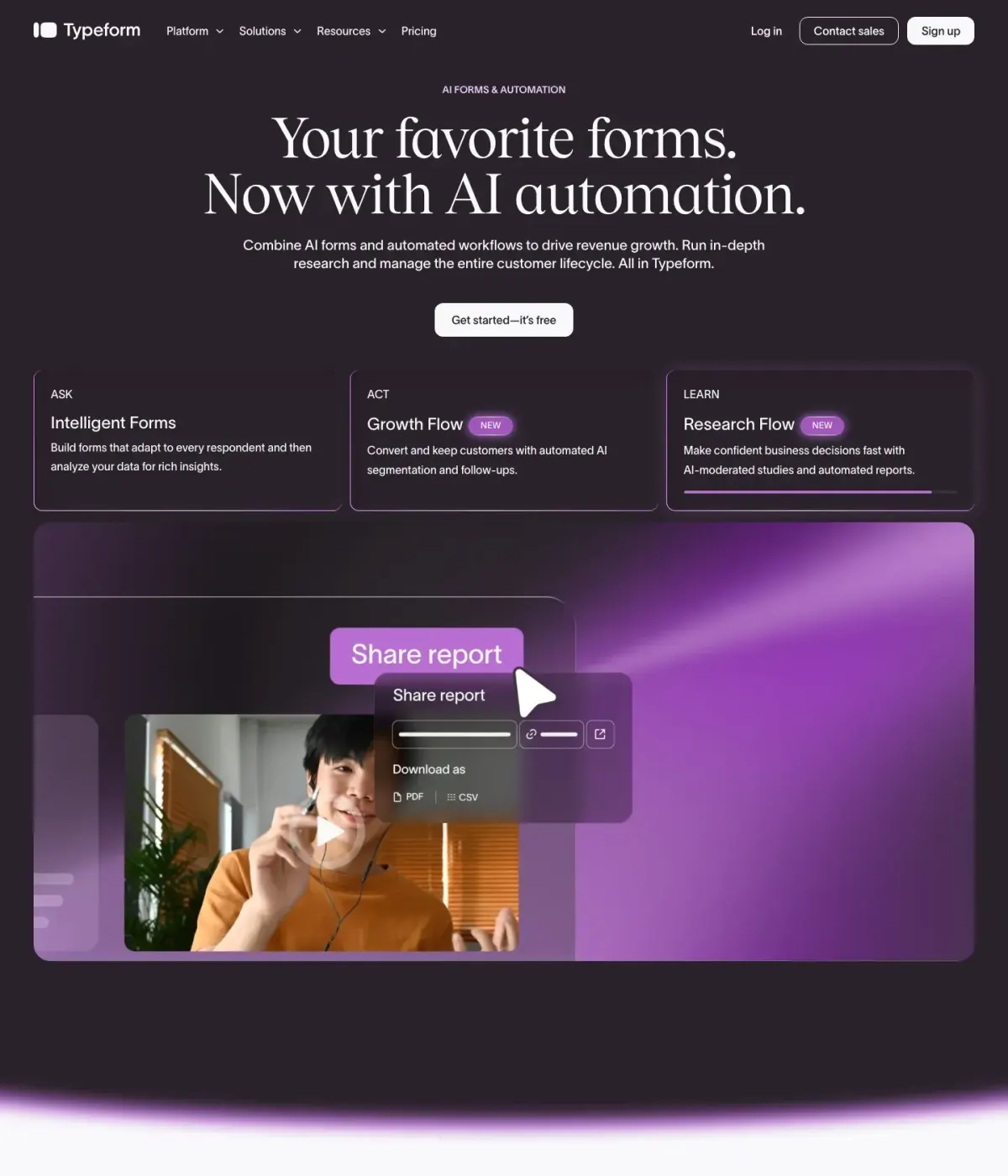 Typeform — Hero